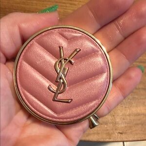 Yves Saint Laurent Pink Blush Quilted Compact Mirror